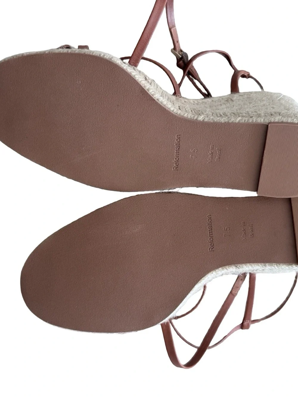 NEW Reformation Alexia Espadrille Wedge Sandals Sz 7.5